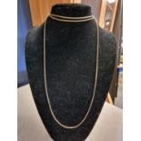 9ct Gold Antique Muff Chain Necklace - 16.1g