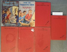 A Collection of 7 Vintage Hardback 'Famous Five' books by Enid Blyton, comprising 'Five Go to Myster