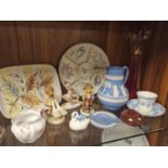 Part Shelf of Various Pottery and China inc Wedgwood Jasperware, Aynsley & Shelley