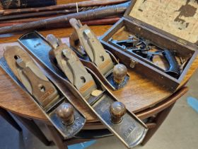 Collection of Stanley Woodworking Planes inc 5.5, 4.5 and Number 78