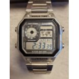 Vintage Retro Casio Digital 3299 AE-1200WH Wrist Watch