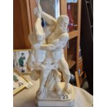Plaster/Resin Figure of Hercules and Diomedes - approx 37cm tall, Greek Mythology interest