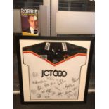 Framed Signed Bradford Bulls Rugby League Robbie Paul Testimonial Match in 2006, plus his signed Aut