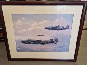 Framed Halifax Bombers RAF Print by Barry Price