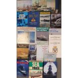 An extensive 31-Volume Collection of (mostly Hardback) Books about aviation and naval craft, wartime