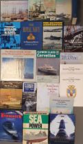 An extensive 31-Volume Collection of (mostly Hardback) Books about aviation and naval craft, wartime