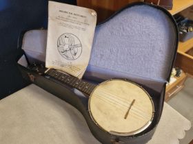 The Whirle Cased Ukelele Banjo Musical Instrument