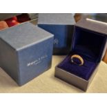 Mappin & Webb 18ct Gold & Orange Sapphire Ring - 0.77ct, size K+0.5, 3.3g