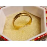 22ct Gold Ladies Wedding Band Ring - size H, 3.2g