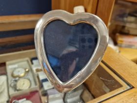 Heart Shaped Hallmarked Silver (London) Picture Frame