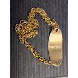 9ct Gold Identity Bracelet - 5.95g