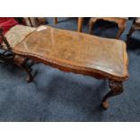 Walnut French Style Queen Anne Leg Coffee Table