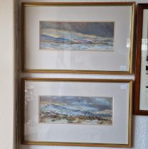 Pair of Original Peter Thomas 1993 Swaledale Yorkshire Dales Pastels - 64x39cm inc frame