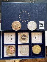 Set of 6 Windsor Mint Commemorative Coins including 'Diana - Her Life in Jewels', 'Great British Coi