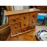 Set of Wooden Squared Craftsman's or Habashery Drawers