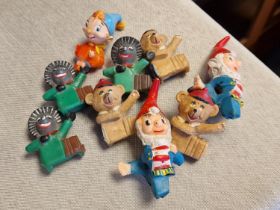 Collection of Early Noddy Car Toy Doll Heads inc Robertsons Jam Man