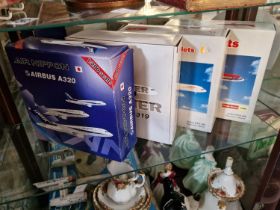 Set of 4 Boxed 1:200 Scale Airbus Modern Plane Models inc Schuco