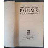 The Collected Poems of G K Chesterton' (hbk 1st ed, Cecil Palmer, 1927 - modest foxing)