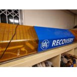 RAC Recovery Van Roof Light/Advertising Sign - Automobilia interest and 148cm long