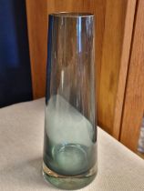 Scandinavian Retro Smoky Glass Vase - with a Bear mark to the base