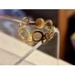 9ct Gold Circle Band Dress Ring, size R+0.5