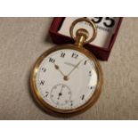 Early Fattorini's of Bolton and Skipton Gold Plated Waltham Marquis Pocketwatch Watch