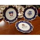 Three Specially Commissioned Yorkshire Ridings Plates by Coalport and HR Jackson