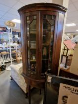 Antique Victorian Pedestal Corner cabinet