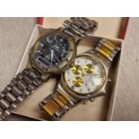 Pair of Swiss Chronograph Limit & Croton Wrist Watches