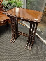 1930s Three-Piece Mahogany Nest of Tables - 62cm tall