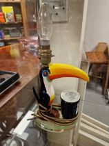 Small Vintage Brewery Lamp w/Guinness Toucan Advertising Detail - Carlton Ware stamp to base