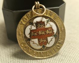 Bradford City 9ct Gold Yorkshire Combination Medal Fob - 8.7g