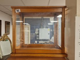 Wooden Framed Glass Display Cabinet - 45x40x24cm