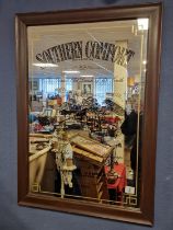 Vintage Southern Comfort Bourbon Whisky Advertising Mirror - Breweriana interest - 88cm x 62cm