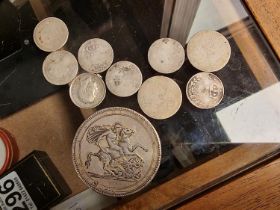 Group of pre-1940 Silver Coins inc an 1819 Crown - 41g