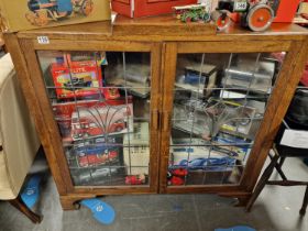 Glass Shelved 1930s Display Cabinet - 122x32.5x117cm