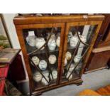 Glass Shelved 1940s Display Cabinet - 84x117x33cm