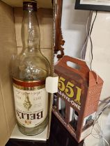 Oversized Bells Whisky 4.5 Litre Bottle + a 5551 LMS Patriot Box