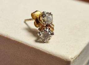 Pair of 9ct Gold Diamond Stud Earrings - total weight 0.9g