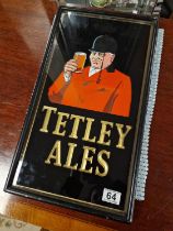 Vintage Tetley Ales Pub Mirror - 52x29cm