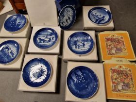 Collection of Boxed Royal Copenhagen Plates and Royal Doulton Brambly Hedge