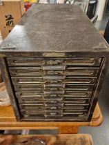 Large Vintage Metallic Remington Kardex Metallic Drawers Box