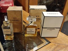 Two Small Boxed Bottles of Early Coco Chanel Perfumes