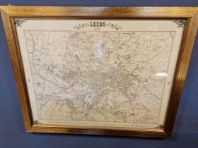 Well Framed 1847 Leeds City Map Print