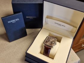 Boxed Raymond Weil Geneve Swiss Wrist Watch w/papers