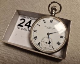 1928 James Wadsworth of Manchester Hallmarked Silver Pocketwatch - 87.5g