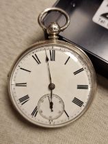 1866 Antique Noah Wright London Hallmarked Silver Pocketwatch - 91.7g