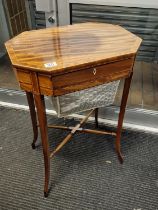 Antique Walnut Sewing Table and Habadashery Drawer - 78cm high