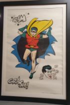 Framed 1966 Robin & Batman G & F Posters New York (USA) TV Series Poster via FACT Toothpaste, to pro