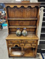 18th Century Oak Kitchen Dresser - 162x91x 37cm deep